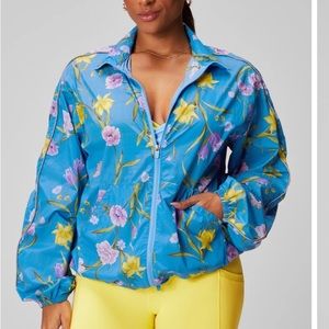 Fabletics Colorful Spring Floral Flyweight Athletic Windbreaker Size 4X